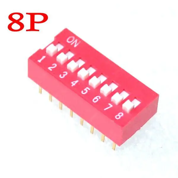 100pcs 8P 8 Position DIP Switch 2.54mm Pitch 2 Row 16 Pin DIP Switchs red 8p switch
100pcs 8P 8 Position DIP Switch 2.54mm Pitch 2 Row 16 Pin DIP Switchs red 8p switch