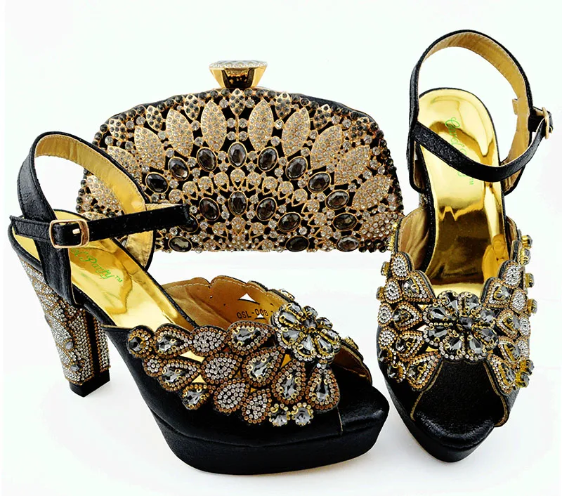 Free shipping italian shoes and bag in black with many rhinestones sandal shoes high heel 4.4 inches with shinning bag SB8363-6
Free shipping italian shoes and bag in black with many rhinestones sandal shoes high heel 4.4 inches with shinning bag SB8363-6