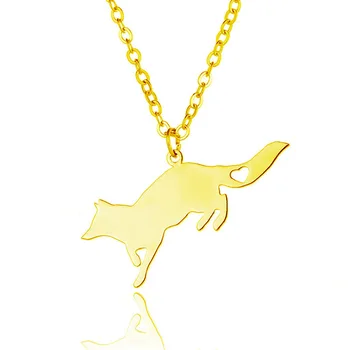 New Running Fox Charm Necklace Gold Color Silver Color Stainless Steel Fox Pendant Necklace Polar Fox Jewellery
New Running Fox Charm Necklace Gold Color Silver Color Stainless Steel Fox Pendant Necklace Polar Fox Jewellery