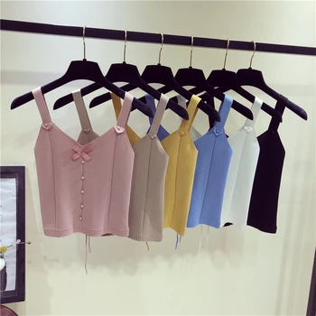 Women V-neck Lace Up Beading Cropped Camis Tops Girls Knitted Sleeveless Sweater Tee shirts Tank Crop Top Female
Women V-neck Lace Up Beading Cropped Camis Tops Girls Knitted Sleeveless Sweater Tee shirts Tank Crop Top Female