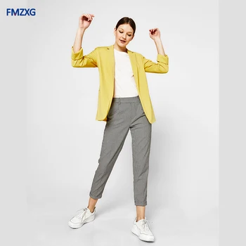 Autumn Elegant Women Blazer Coat Sweet Colors Jacket Textured Blazer White Three Quarter Length Sleeve White Blazer Office Lady
Autumn Elegant Women Blazer Coat Sweet Colors Jacket Textured Blazer White Three Quarter Length Sleeve White Blazer Office Lady