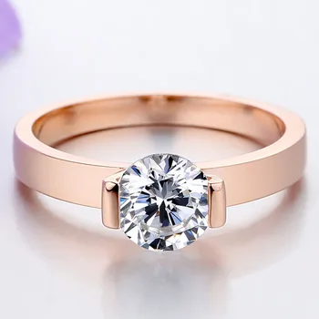 Fancy Elegant Jewelry 1Ct Round Cut Synthetic Diamant Female Wedding Ring 925 Sterling Silver Ring Rose Gold Color
Fancy Elegant Jewelry 1Ct Round Cut Synthetic Diamant Female Wedding Ring 925 Sterling Silver Ring Rose Gold Color