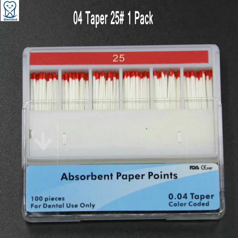 1 Packs Dental Materials 04 Taper Absorbent Paper Points 25# Dental Cleaning Root Canal Materials Dental Care Endodontics
1 Packs Dental Materials 04 Taper Absorbent Paper Points 25# Dental Cleaning Root Canal Materials Dental Care Endodontics