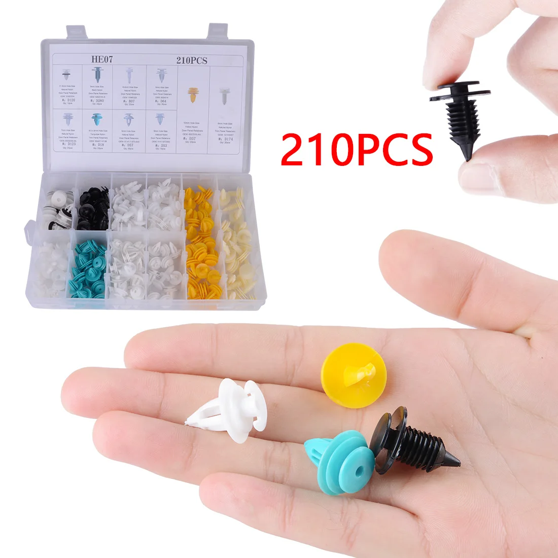 Dewtreetali 210pcs Universal Car Panel Door Trim Fastener Clip Retainer Rivet Fixed Clip with Assortment Box Car Accessories
Dewtreetali 210pcs Universal Car Panel Door Trim Fastener Clip Retainer Rivet Fixed Clip with Assortment Box Car Accessories