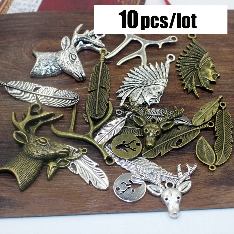 50 Pcs/lot Alloy Charms Leaves connector Pendant Bright Antique bronze Zinc Fit Bracelet Necklace DIY Metal Accessories |