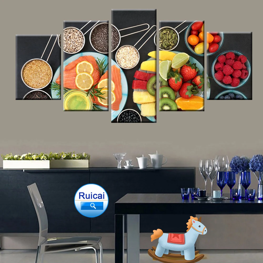 Multi-Gourmet Fruit Picture Poster Canvas Painting 5 Panel HD Print for Kitchen Restaurant Wall Artist Residence Decorative Mura
Multi-Gourmet Fruit Picture Poster Canvas Painting 5 Panel HD Print for Kitchen Restaurant Wall Artist Residence Decorative Mura