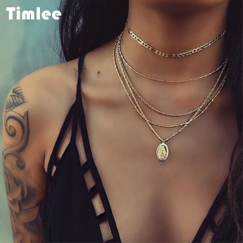 Timlee N027 Personality Bohemia Madonna Multi Layer Chain Pendant Necklaces Wholesale
Timlee N027 Personality Bohemia Madonna Multi Layer Chain Pendant Necklaces Wholesale