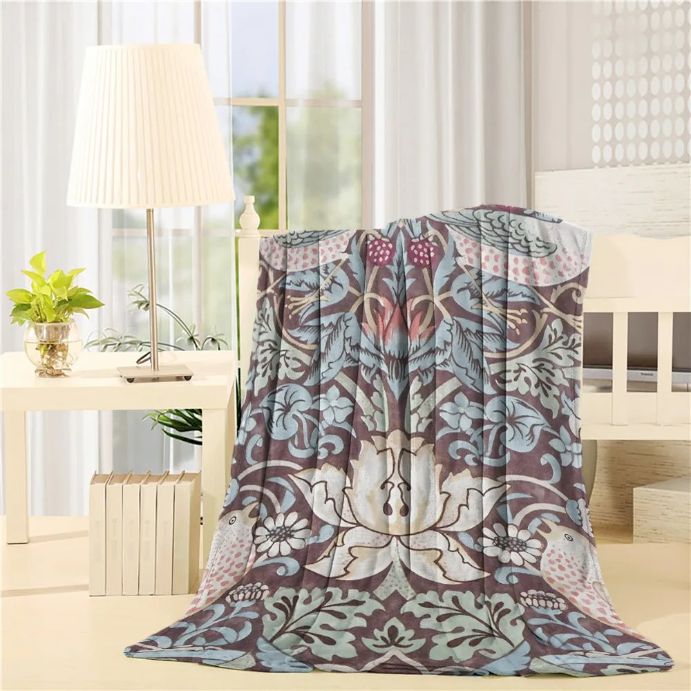 Flannel Throw Blanket bedding blankets offer soft feel and cozy warmth,Retro William Morris art
Flannel Throw Blanket bedding blankets offer soft feel and cozy warmth,Retro William Morris art