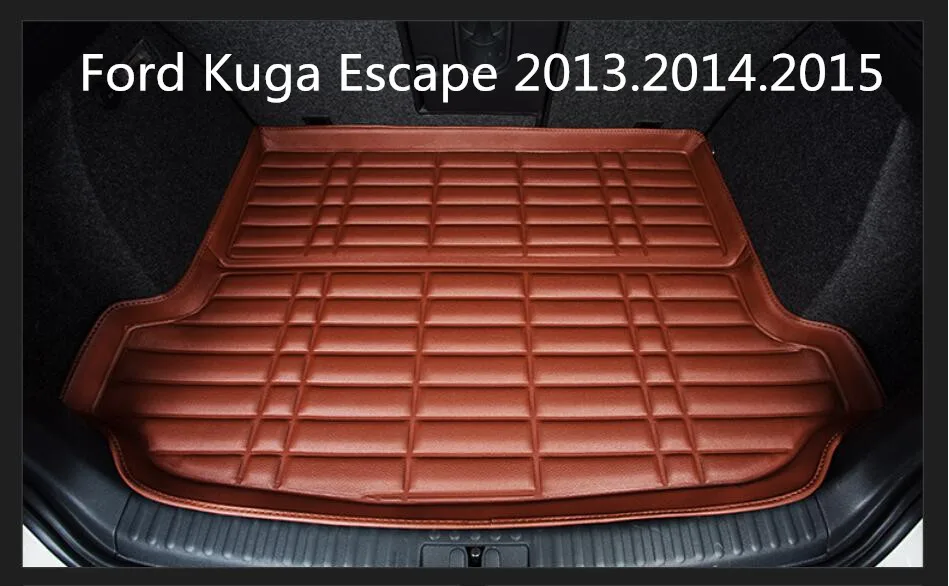 For Ford Kuga Escape 2013 2014 2015 Cargo Liner Trunk Mats Auto Boot Mat High Quality Water Proof Clean Solid Color |