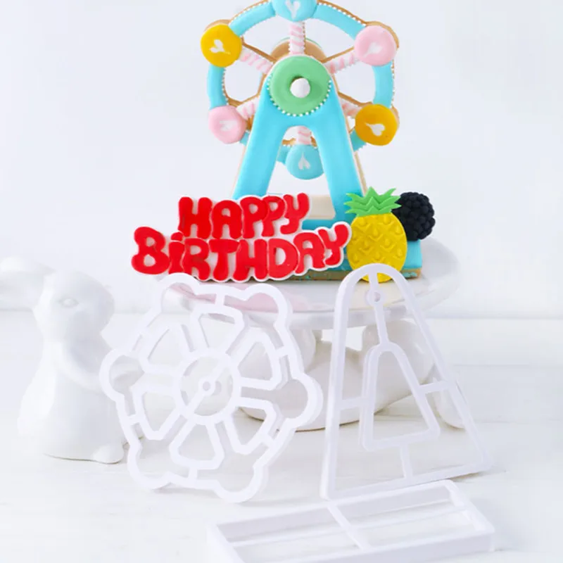 Aouke Cartoon Ferris Wheel Fondant Baking Candy Cookie Mold 3D Ferris Wheel Cookie Mold Set 3pc
Aouke Cartoon Ferris Wheel Fondant Baking Candy Cookie Mold 3D Ferris Wheel Cookie Mold Set 3pc