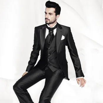2017 New Handsome Black Groom Tuxedos Best Man Suit Notch Lapel Groomsman Men Wedding Suits Bridegroom(Jacket+Pants+Tie+Vest)
2017 New Handsome Black Groom Tuxedos Best Man Suit Notch Lapel Groomsman Men Wedding Suits Bridegroom(Jacket+Pants+Tie+Vest)
