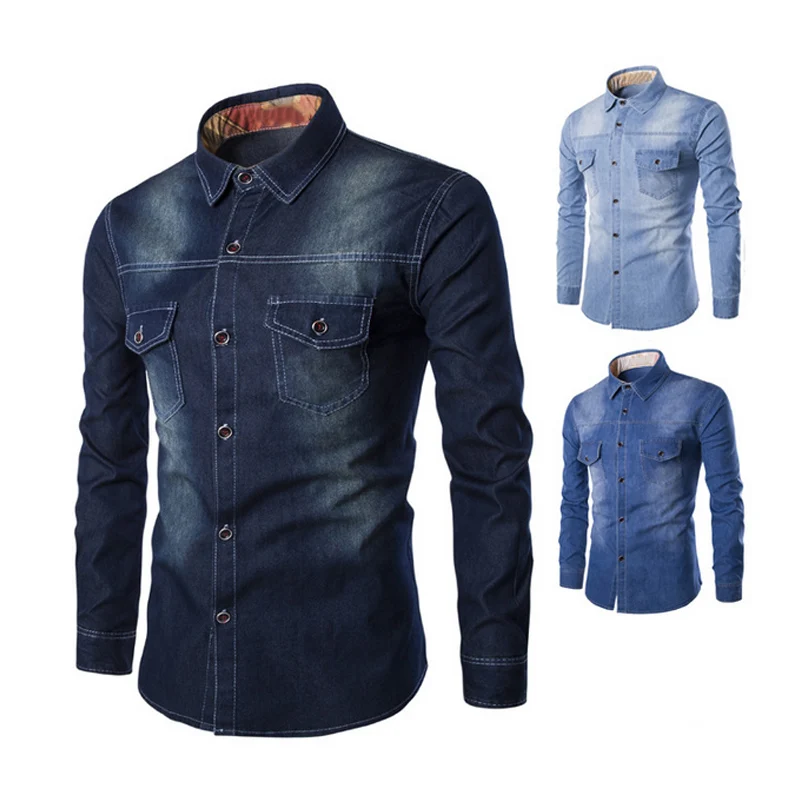 Hot 2017 Fashion Men Jeans Shirt Cotton Slim Fit Casual Denim Long Sleeve Solid Shirts Tops Plus Size 5XL 6XL MSK66
Hot 2017 Fashion Men Jeans Shirt Cotton Slim Fit Casual Denim Long Sleeve Solid Shirts Tops Plus Size 5XL 6XL MSK66
