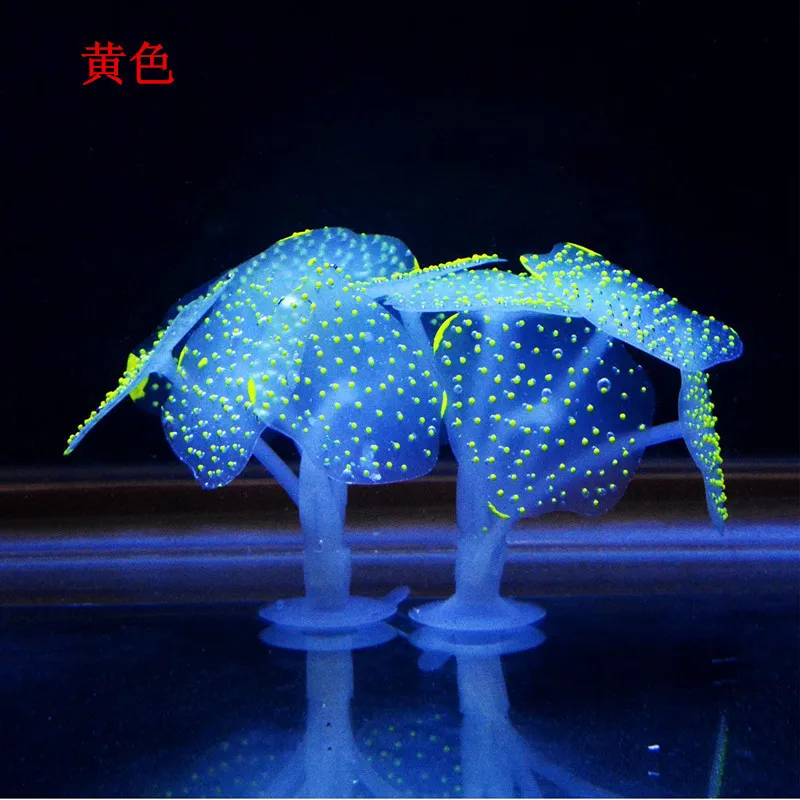 Luminous Glowing Silicone Artificial Coral Plant Aquarium Decoration Fish Tank Ornament Landscape Decor w/ Sucker Disc
Luminous Glowing Silicone Artificial Coral Plant Aquarium Decoration Fish Tank Ornament Landscape Decor w/ Sucker Disc