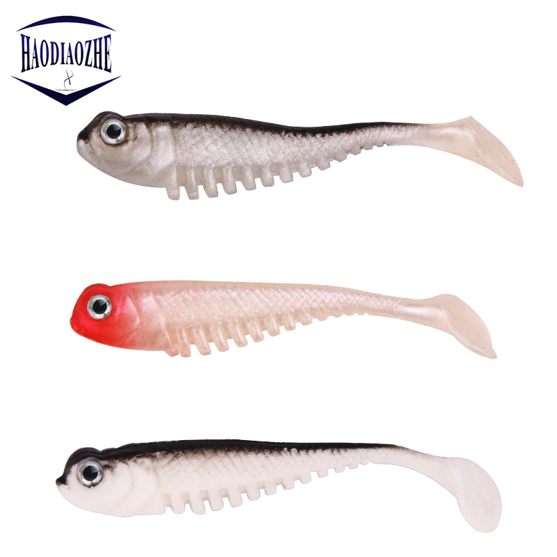 HAODIAOZHE 10pcs/lot Soft Bait Fishing Lures 2.7g 7cm Shad 3D Nature Eye Silicone Tiddler Jigging Bait Swimbait Lure Pasca YU110
HAODIAOZHE 10pcs/lot Soft Bait Fishing Lures 2.7g 7cm Shad 3D Nature Eye Silicone Tiddler Jigging Bait Swimbait Lure Pasca YU110
