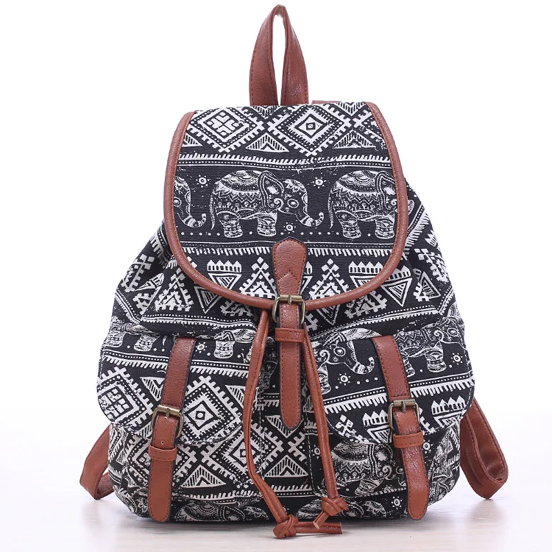 New Vintage National Canvas Geometric Elephant Printed Causal Women Travel Backpack Student School Bag Backpacks for Teenager
New Vintage National Canvas Geometric Elephant Printed Causal Women Travel Backpack Student School Bag Backpacks for Teenager