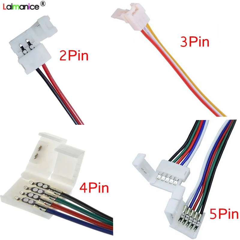 5pcs 8/10/12mm 2pin 3pin 4pin 5pin Connector Cable For Single color 3528 5050 5630 WS2811 WS2812B RGB RGBW RGBWW LED strip Light
5pcs 8/10/12mm 2pin 3pin 4pin 5pin Connector Cable For Single color 3528 5050 5630 WS2811 WS2812B RGB RGBW RGBWW LED strip Light