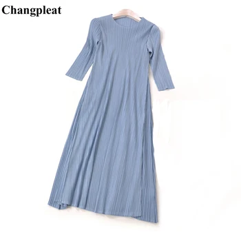Changpleat 2019 Spring Summer New Women Solid dress Miyak Pleated Fashion O-neck Elastic waist Large Size Female Dresses Tide D9
Changpleat 2019 Spring Summer New Women Solid dress Miyak Pleated Fashion O-neck Elastic waist Large Size Female Dresses Tide D9
