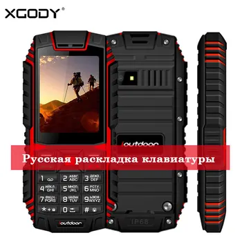 

XGODY ioutdoor T1 2G Feature Phone IP68 Shockproof cep telefonu 2.4''128M+32M GSM 2MP Back Camera FM Telefon Celular 2G 2100mAh