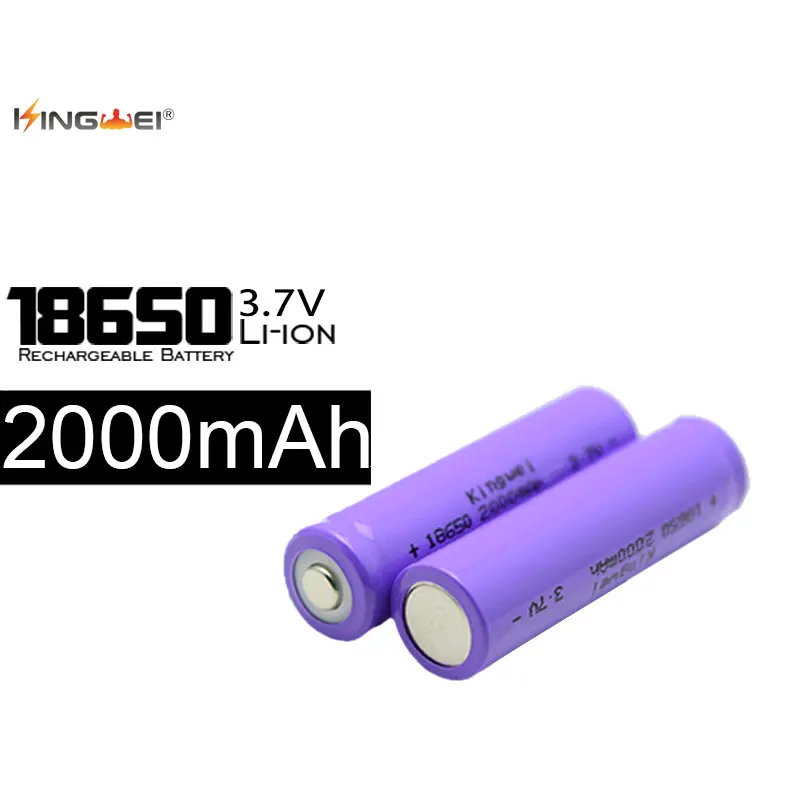 Аккумулятор Kingwei 18650 3 7 в 10 шт./лот 2000 мА ч перезаряжаемый аккумулятор для лазерной
