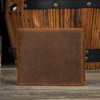 Men's Genuine leather wallet Crazy horse Leather purse Bifold pocket wallet cowhide Short purse carteira masculina couro p
Men's Genuine leather wallet Crazy horse Leather purse Bifold pocket wallet cowhide Short purse carteira masculina couro p