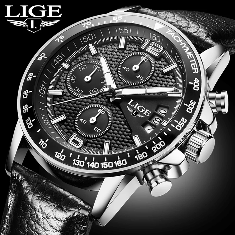 LIGE Watch Men Fashion Sport Quartz Watch Mens Watches Top Brand Luxury Waterproof Military Leather Date Clock Relogio Masculino
LIGE Watch Men Fashion Sport Quartz Watch Mens Watches Top Brand Luxury Waterproof Military Leather Date Clock Relogio Masculino