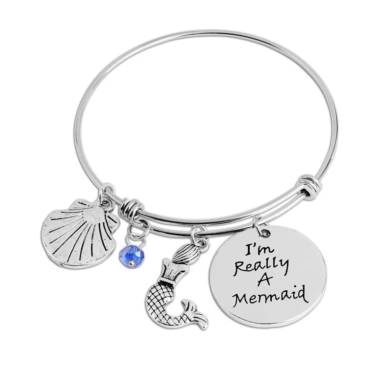 2018 New Charm Mermaid Bracelet Gift Women Love shell Bangle Bracelet Chains Femme Pulseras drop shipping
2018 New Charm Mermaid Bracelet Gift Women Love shell Bangle Bracelet Chains Femme Pulseras drop shipping