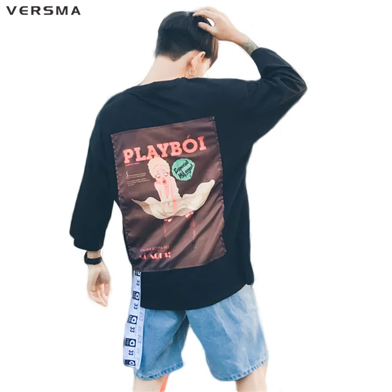 VERSMA 2017 Korean Ulzzang Harajuku Ribbon Patchwork Letter Printed T-shirts Men Summer GD Hip Hop Vintage Loose BF T Shirts Men
VERSMA 2017 Korean Ulzzang Harajuku Ribbon Patchwork Letter Printed T-shirts Men Summer GD Hip Hop Vintage Loose BF T Shirts Men