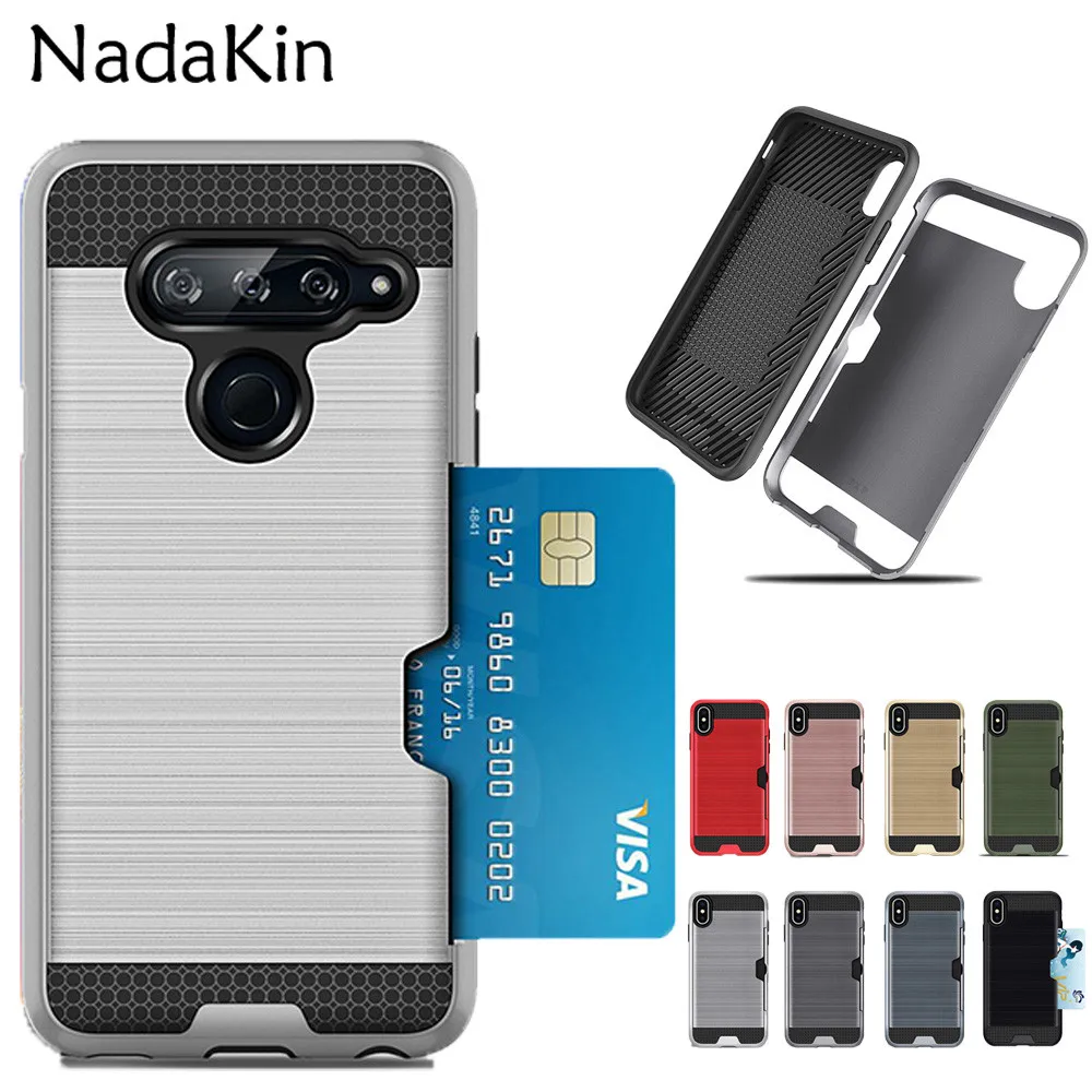 PC Silicone Hybrid Half Wrapped Back Case for LG V30 V40 G7 G6 Stylo 3 With Card Slot Fitted Stylish Cover Anti Dust Scratch
PC Silicone Hybrid Half Wrapped Back Case for LG V30 V40 G7 G6 Stylo 3 With Card Slot Fitted Stylish Cover Anti Dust Scratch