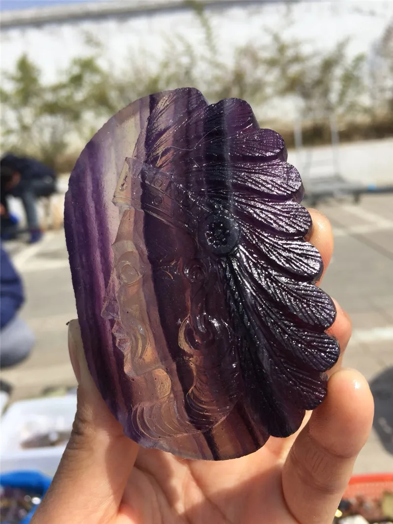 cute drop shipping Natural purple stripe fluorite Crystal women head reiki healing hand carved crystal skull home decoration
cute drop shipping Natural purple stripe fluorite Crystal women head reiki healing hand carved crystal skull home decoration