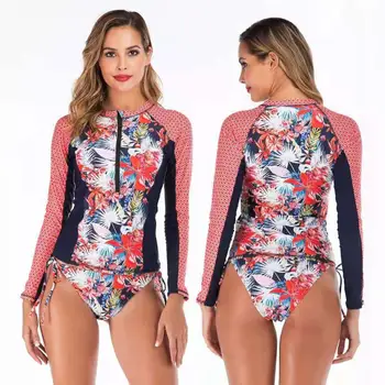 Sexy Long Sleeve Swimsuit Female Separate Floral Print Two Piece Women's Swimming Suit Plus Size Swimwear S-2XL
Sexy Long Sleeve Swimsuit Female Separate Floral Print Two Piece Women's Swimming Suit Plus Size Swimwear S-2XL
