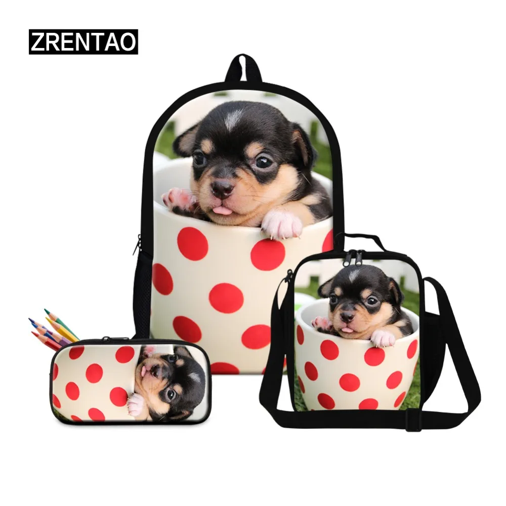 ZRENTAO 3 PCS\set book bags for teenagers puppy print backpack pupils mochilas set boys girls school backpack travel bags
ZRENTAO 3 PCS\set book bags for teenagers puppy print backpack pupils mochilas set boys girls school backpack travel bags