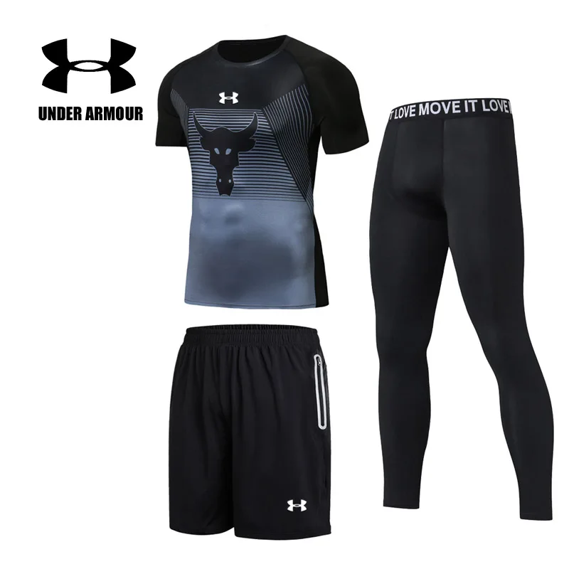 Under Armour Men Compression Running Sets Quick Dry Training Cycling Jogging Gym Fitness workout Tights suits 3 pieces Hot Sale
Under Armour Men Compression Running Sets Quick Dry Training Cycling Jogging Gym Fitness workout Tights suits 3 pieces Hot Sale