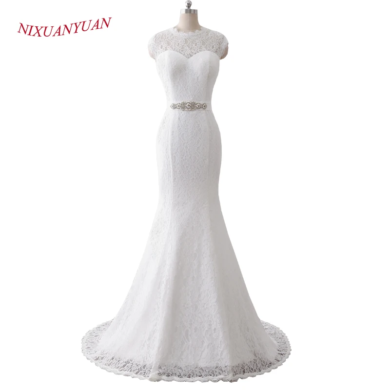 NIXUANYUAN 2018 New Simple O Neck Cap Sleeves White Ivory Lace Wedding Dress 2017 Mermaid Bridal Gown vestido De noiva With Sash
NIXUANYUAN 2018 New Simple O Neck Cap Sleeves White Ivory Lace Wedding Dress 2017 Mermaid Bridal Gown vestido De noiva With Sash