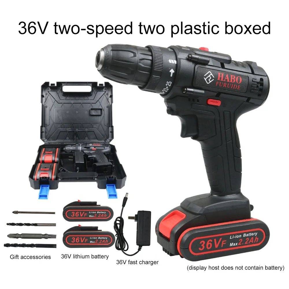 25V 36V Electric Screwdriver with 2 Lithium Battery Cordless Electric Drill Power Tools multifunctional 2 Speed Screwdriver
25V 36V Electric Screwdriver with 2 Lithium Battery Cordless Electric Drill Power Tools multifunctional 2 Speed Screwdriver