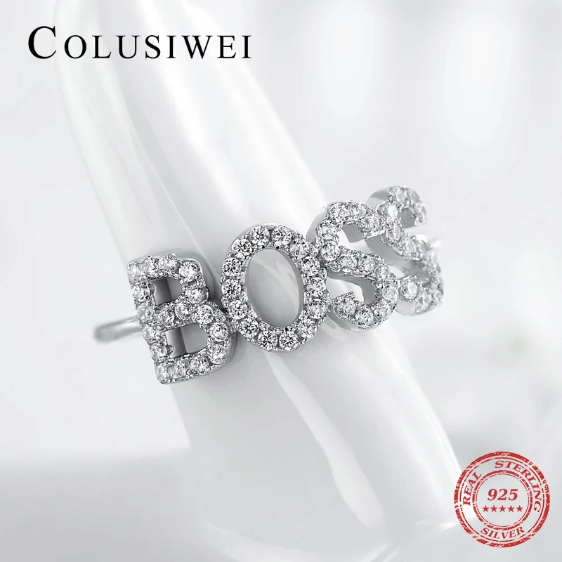 Colusiwei 2019 New Sale 925 Sterling Silver Charm Letter BOSS Rings Trendy Dazzling CZ Rings For Women Valentine's Day Jewelry
Colusiwei 2019 New Sale 925 Sterling Silver Charm Letter BOSS Rings Trendy Dazzling CZ Rings For Women Valentine's Day Jewelry