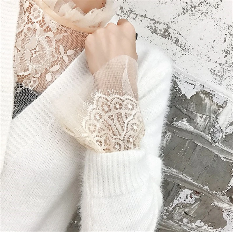 Women Floral Embroidery Shirt Sexy Vintage Elegant Mesh Lace Transparent Long Sleeve Bottoming Blouses Shirts Ladies Tops Female
Women Floral Embroidery Shirt Sexy Vintage Elegant Mesh Lace Transparent Long Sleeve Bottoming Blouses Shirts Ladies Tops Female