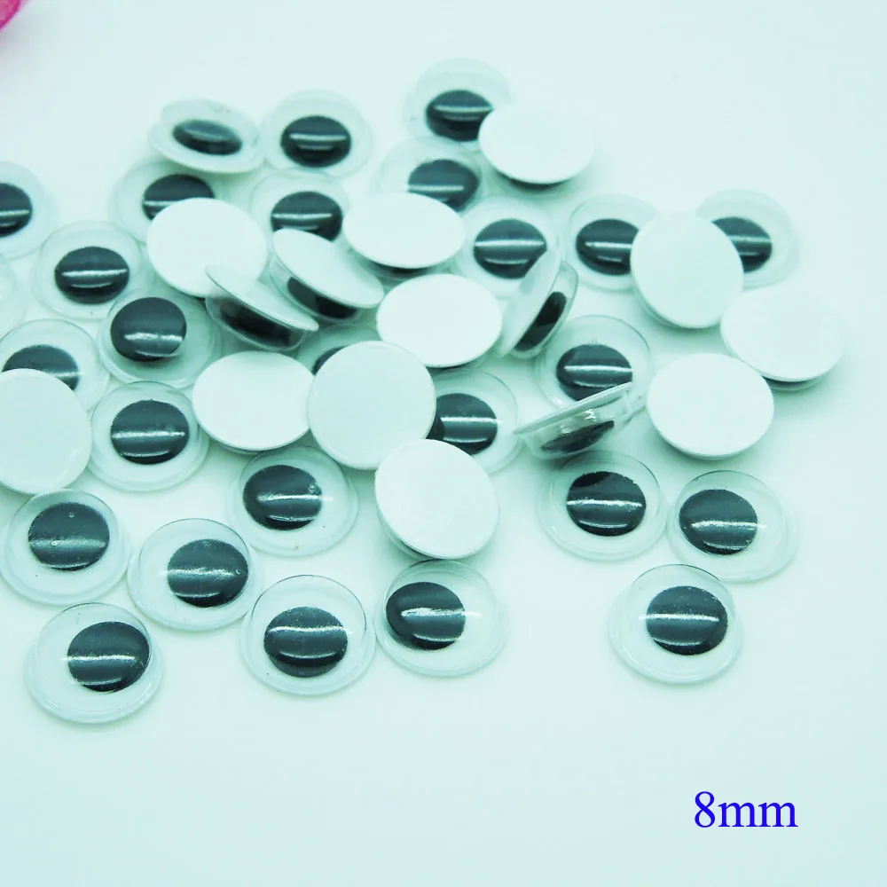With Self-adhesive 500pcs 8mm Round Wiggly Wobbly Googly Plastic Doll Eyes For Doll Toy/Scrapbook Handmade DIY Crafts
With Self-adhesive 500pcs 8mm Round Wiggly Wobbly Googly Plastic Doll Eyes For Doll Toy/Scrapbook Handmade DIY Crafts