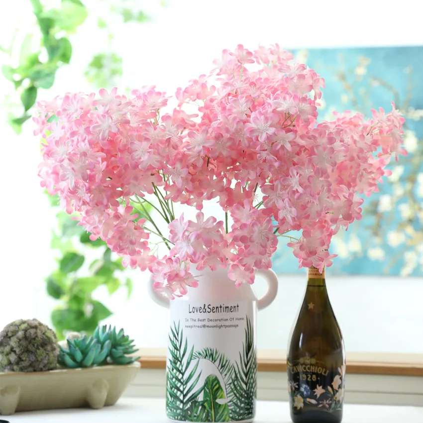 20Pieces/lot 3 Branches Artificial Flower Lilac Hydrangea Silk Cloth Fake Flower Home Decor Wedding Arrangement With Flowers
20Pieces/lot 3 Branches Artificial Flower Lilac Hydrangea Silk Cloth Fake Flower Home Decor Wedding Arrangement With Flowers