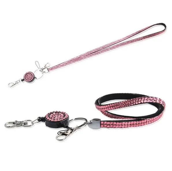 1pcs Pink Color Retractable Badge Reel Lanyard Bling Rhinestone Crystal Custom Lanyard for ID Badge Holder Key Holder
1pcs Pink Color Retractable Badge Reel Lanyard Bling Rhinestone Crystal Custom Lanyard for ID Badge Holder Key Holder
