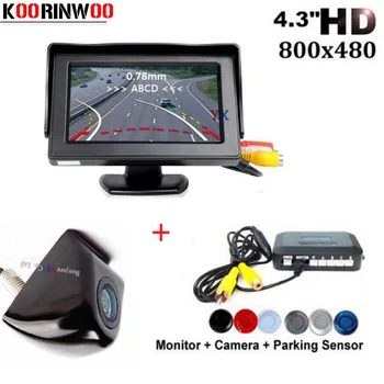 Koorinwoo Car Parking Sensors 4 Radars Metal Body Trajectory Moving Parking Line Camera Rear view Car Monitor Black Parktronic
Koorinwoo Car Parking Sensors 4 Radars Metal Body Trajectory Moving Parking Line Camera Rear view Car Monitor Black Parktronic