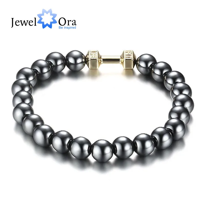 196mm Alloy Dumbbell Beads Bracelet Fashion Gray Hematite Men Bracelet & Bangle Birthday Gift for Husband(JewelOra BA101404)
196mm Alloy Dumbbell Beads Bracelet Fashion Gray Hematite Men Bracelet & Bangle Birthday Gift for Husband(JewelOra BA101404)