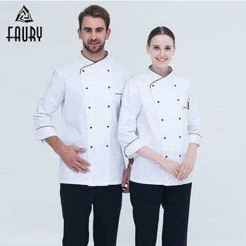 Chef Uniforms Long-sleeved Double Breasted Oblique Collar Kitchen Bakery Restaurant Cooking Workwear Chef Jacket White M-3XL
Chef Uniforms Long-sleeved Double Breasted Oblique Collar Kitchen Bakery Restaurant Cooking Workwear Chef Jacket White M-3XL