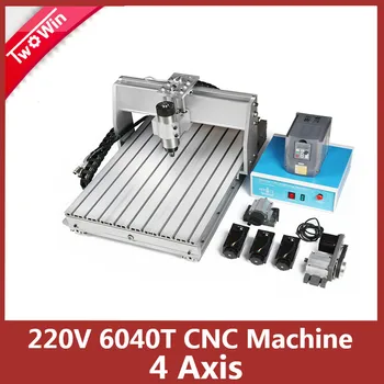 4 axis CNC 6040T 220V 0.8KW air-cooled Pcb Wood Carving Machine USB 1.5KW VFD Mach3 control Woodworking Milling Engraver Machine
4 axis CNC 6040T 220V 0.8KW air-cooled Pcb Wood Carving Machine USB 1.5KW VFD Mach3 control Woodworking Milling Engraver Machine