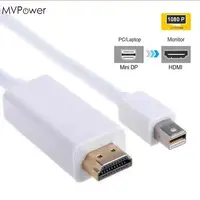 MVPower 5M Mini Display Port DP to HDMI TV HDTV Cable Cord Adapter Audio Video Cables for MacBook Pro Portable image