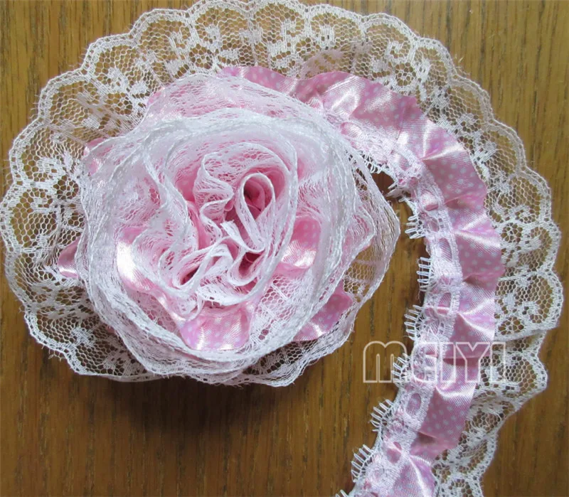 10 yards Pink 2-layer Pleated Organza Fabric Lace Edge Trim Ribbon Handmade DIY Wedding Dress Bridal Sewing Craft Decoration
10 yards Pink 2-layer Pleated Organza Fabric Lace Edge Trim Ribbon Handmade DIY Wedding Dress Bridal Sewing Craft Decoration