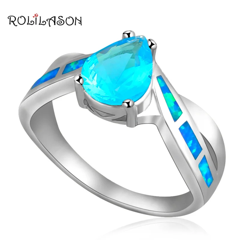 ROLILASON Blue Fire Opal Blue Zirconia 925 Silver wedding Ring Fashion Opal Jewelry for women OR205
ROLILASON Blue Fire Opal Blue Zirconia 925 Silver wedding Ring Fashion Opal Jewelry for women OR205
