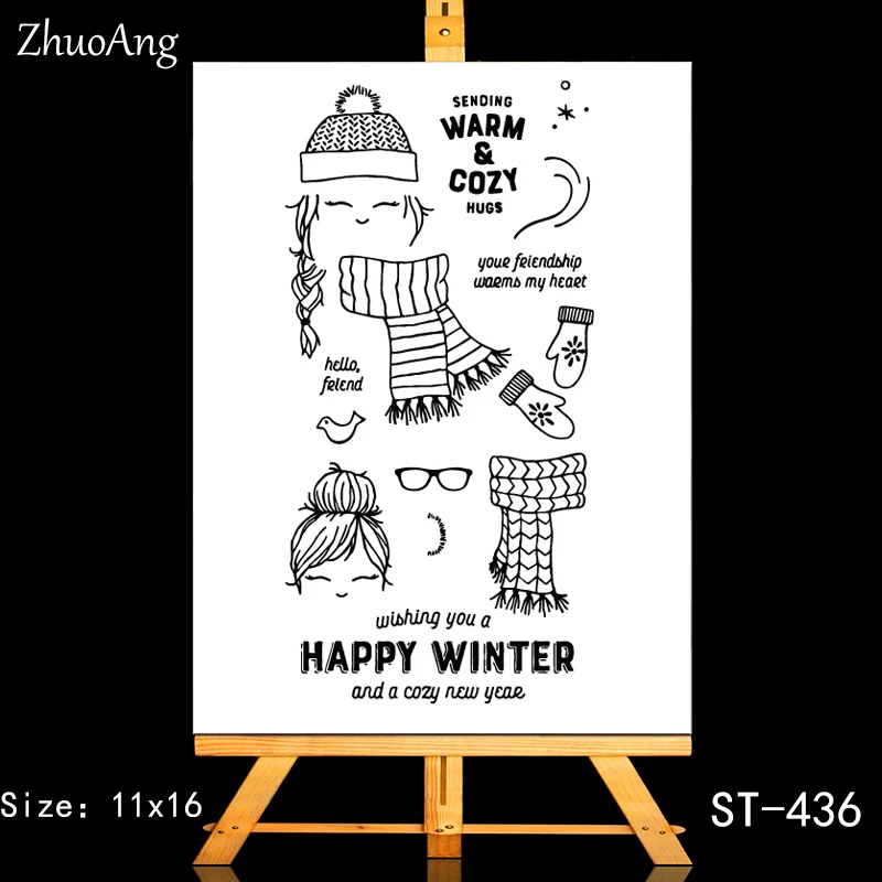 ZhuoAng Happy winter Transparent and Clear Stamp DIY Scrapbooking Album Card Making DIY Decoration Making
ZhuoAng Happy winter Transparent and Clear Stamp DIY Scrapbooking Album Card Making DIY Decoration Making