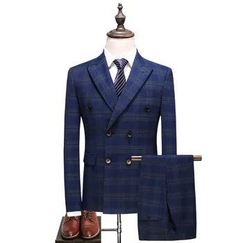2019 Casual Suit Men's Three-piece Korean Version of the Self-cultivation Large Size Youth Groom Wedding Plaid Suit Size S-5XL
2019 Casual Suit Men's Three-piece Korean Version of the Self-cultivation Large Size Youth Groom Wedding Plaid Suit Size S-5XL