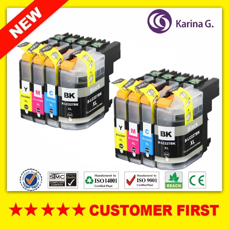 Высокопроизводительные чернильные картриджи для LC225XL LC227XL для Brother MFC-J5320DW MFC-J5620DW MFC-J5625DW
Высокопроизводительные чернильные картриджи для LC225XL LC227XL для Brother MFC-J5320DW MFC-J5620DW MFC-J5625DW