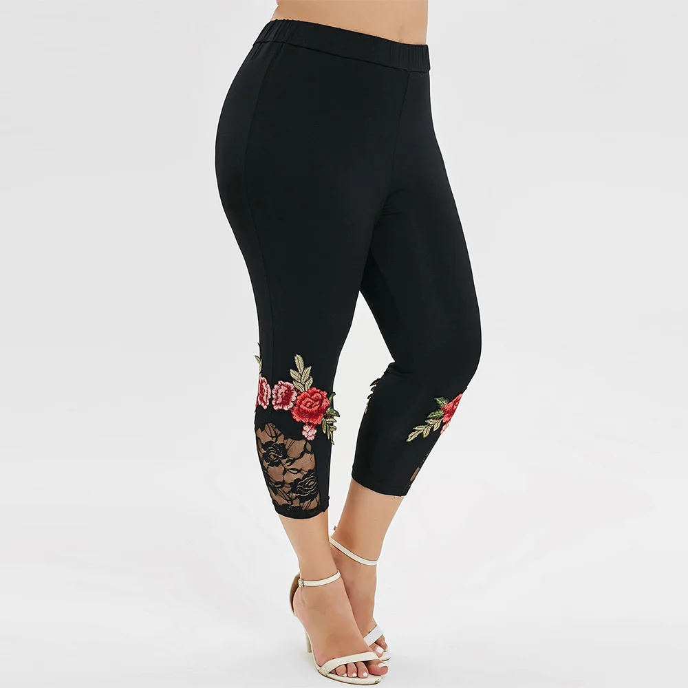 ROSEGAL Sexy Leggings Plus Size Embroidery Cropped Leggings High Waist Skinny Women Lace Leggings Fitness Feminina Panties
ROSEGAL Sexy Leggings Plus Size Embroidery Cropped Leggings High Waist Skinny Women Lace Leggings Fitness Feminina Panties
